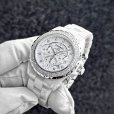 画像2: Chanel J12 Chronograph 9P Diamond Index 41mm White Ceramic Diamond Bezel (2)
