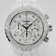 画像3: Chanel J12 Chronograph 9P Diamond Index 41mm White Ceramic Diamond Bezel