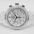 画像4: Chanel J12 Chronograph 9P Diamond Index 41mm White Ceramic Diamond Bezel