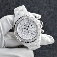 【純正BOX / 保証書 / クロノメーター証明書】CHANEL シャネル J12 9PD クロノ メンズ ベゼルダイヤ ホワイトセラミック 41mm | 250616