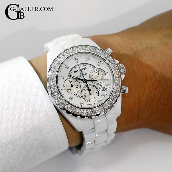 CHANEL J12 9Pダイヤベゼル 白
