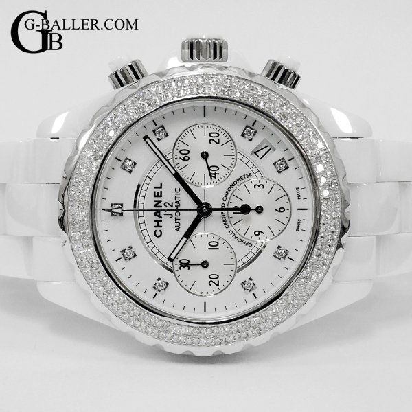 画像3: 【純正BOX / 保証書 / クロノメーター証明書】CHANEL シャネル J12 9PD クロノ メンズ ベゼルダイヤ ホワイトセラミック 41mm | 250616