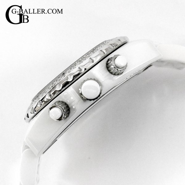 画像4: 【純正BOX / 保証書 / クロノメーター証明書】CHANEL シャネル J12 9PD クロノ メンズ ベゼルダイヤ ホワイトセラミック 41mm | 250616