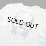 ペラフィネ仕様　スワロ　ヘンリーネック　Ｔシャツ　スワロフスキー　長袖 シャツ　ホワイト
