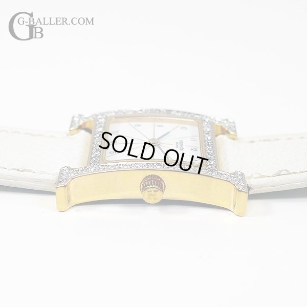 画像5: エルメス Hウォッチ ダイヤ 金 HH1.201 レディース