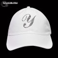 イニシャル スワロフスキー コットンCAP