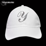 イニシャル スワロフスキー コットンCAP