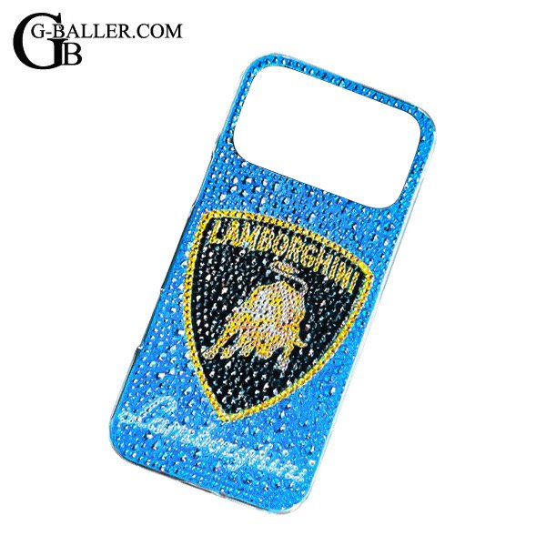 画像1: iPhone 17 デコ ケース オーダー Lamborghini ランボルギーニ ロゴ アイフォン17 スマホ ケース デコオーダー