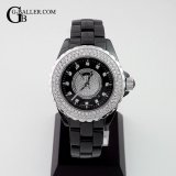 J12 33mm 12Pダイヤ センターダイヤモンド ベゼルダイヤ ブラック H2122 CHANEL