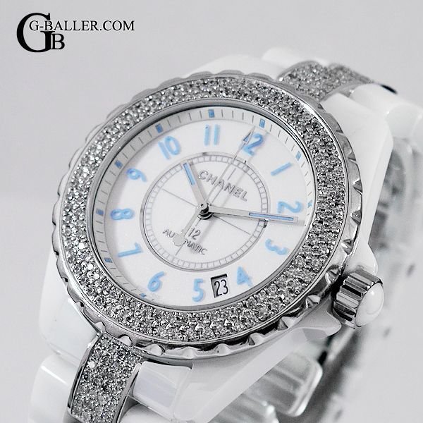 J12アフターダイヤベゼル&ベルトフルダイヤ