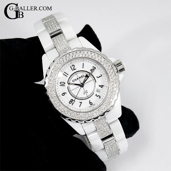 シャネルJ12レディース時計へのアフターダイヤです。