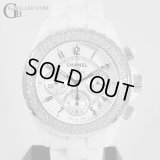 CHANEL シャネル J12 ダイヤベゼル クロノ 41mm 白