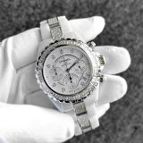J12クロノ 9P バゲットダイヤベゼル フルダイヤ CHANEL H2009
