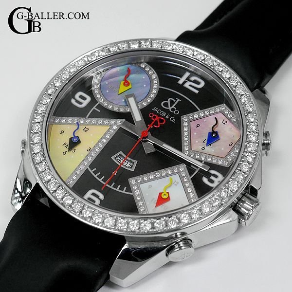 ファイブタイムゾーンアフターダイヤベゼル シェル黒盤