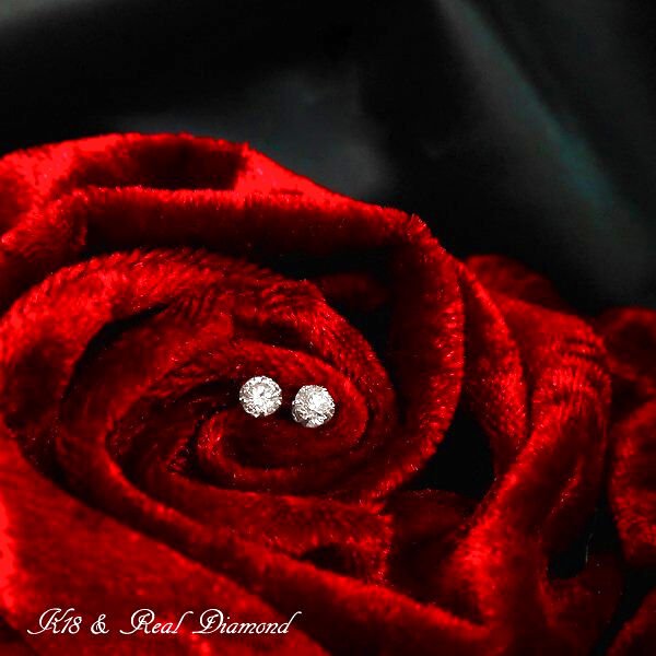 画像11: 18金 0.3ct ダイヤモンド ピアス 6本爪 18K 天然ダイヤ スタッドピアス