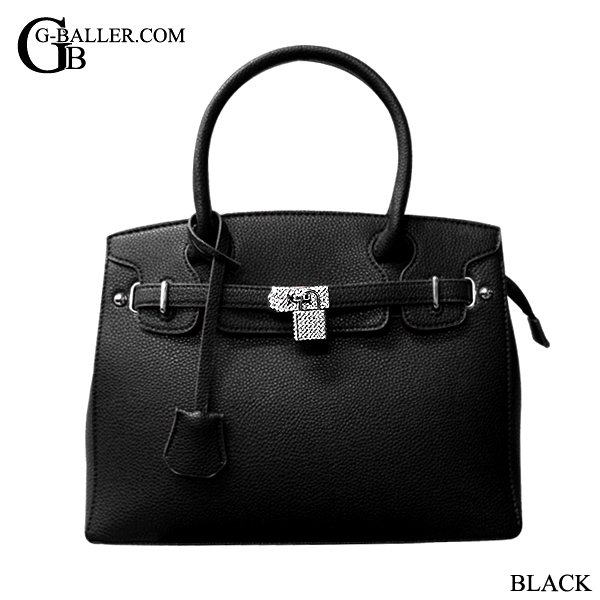 スワロ レザーバッグ スワロフスキー ブラック