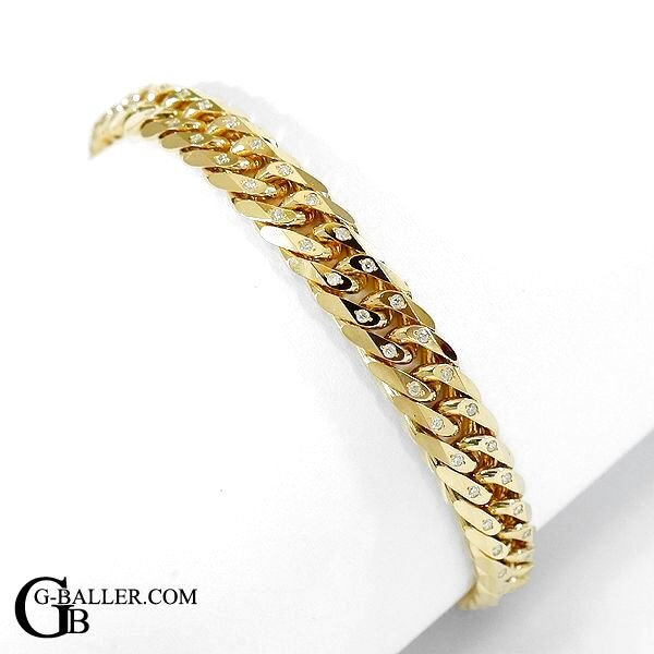 喜平 6面ダブル 30g/18cm ダイヤモンドブレスレット