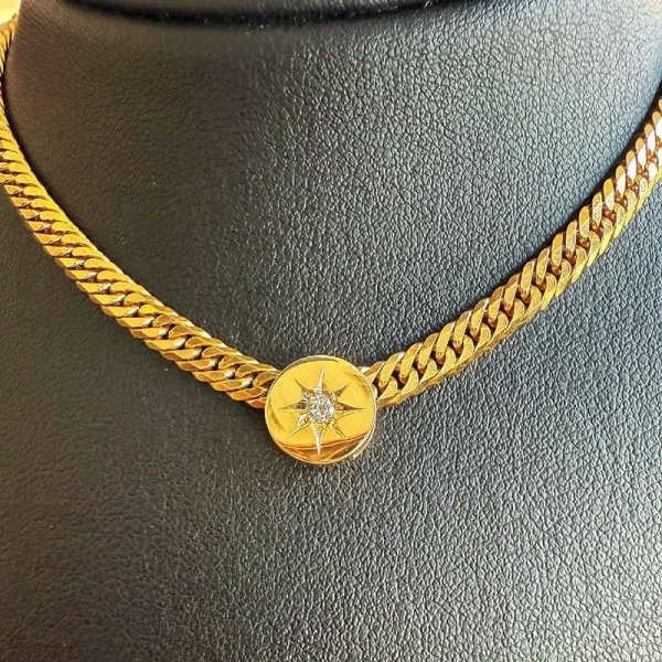 画像6: K18 喜平ビーズペンダント　ラウンド(丸型)　 ダイヤモンド 喜平ダイヤ トップ 6面 30g-50g（50cm/60cm）用