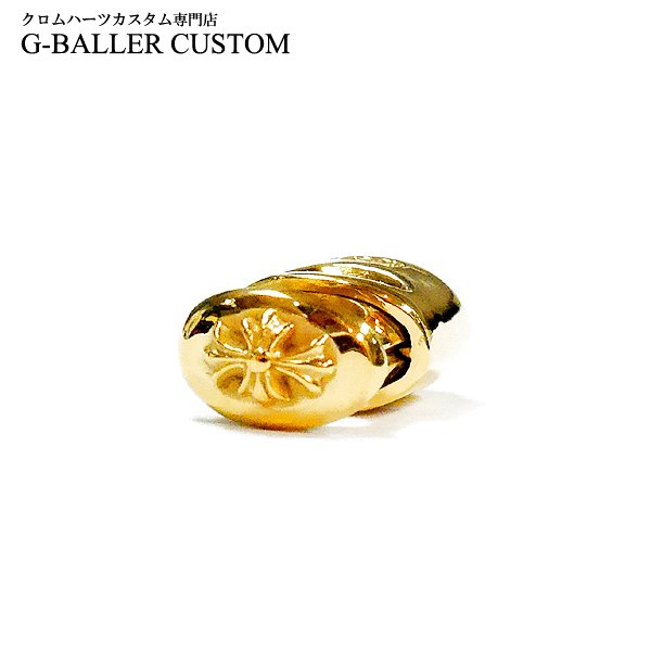 画像4: クロムハーツカスタム  レースストッパー 金メッキ タイニーレザーブレード スモール スクロール ボロチップ 取付加工