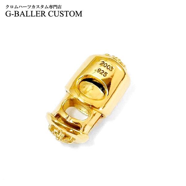 画像5: クロムハーツカスタム  レースストッパー 金メッキ タイニーレザーブレード スモール スクロール ボロチップ 取付加工