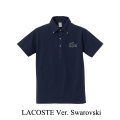 LACOSTE　ラコステ　仕様　スワロ　ポロシャツ　ボタンダウン　スワロフスキー