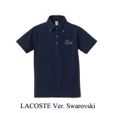 LACOSTE　ラコステ　仕様　スワロ　ポロシャツ　ボタンダウン　スワロフスキー