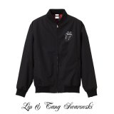 リップ＆タン　ロゴ　スワロ　ジャケット　スワロフスキー　スタジャン