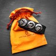 画像5: 【激レア / 極美品】CHROME HEARTS クロムハーツ ローリングストーンズ リップ＆タン 3ボタン 2スナップ 黒 レザーブレスレット | 250804 (5)