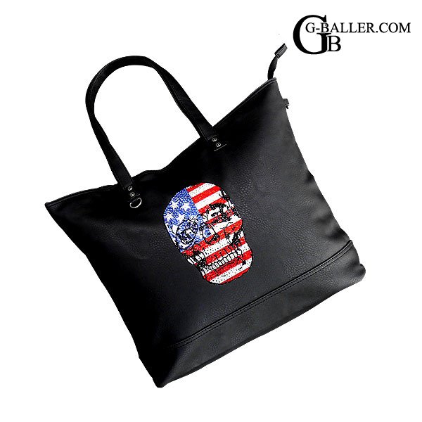 スワロ レザートートバック スカル