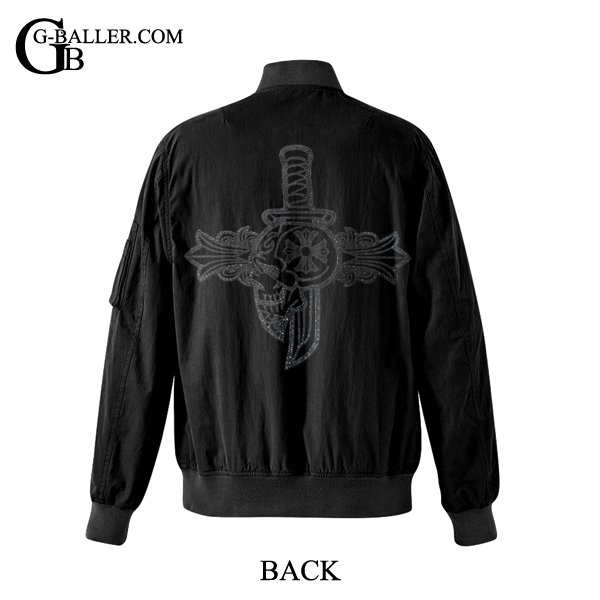 スワロ MA-1 クロスダガー スカル 人気ジャケット