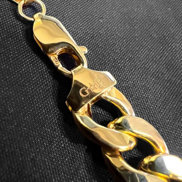 画像6: 【新品】K18 マイアミ ネックレス YG マイアミキューバンチェーン ゴールド 幅10mm 55cm G★B刻印