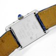 画像8: CARTIER Must de Tank SM 6057002 White Roman Blue Leather Strap SV925 Vintage