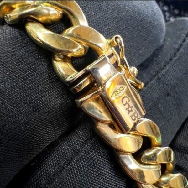 画像8: 【新品】K18YG マイアミネックレス イエローゴールド マイアミキューバンリンク 幅10.5mm 55cm G★B刻印