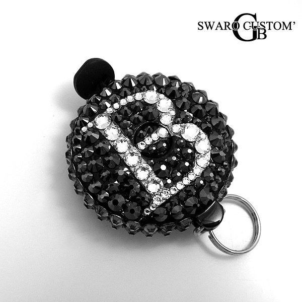 画像3: スワロデコ ネックストラップ リール式 スワロフスキー