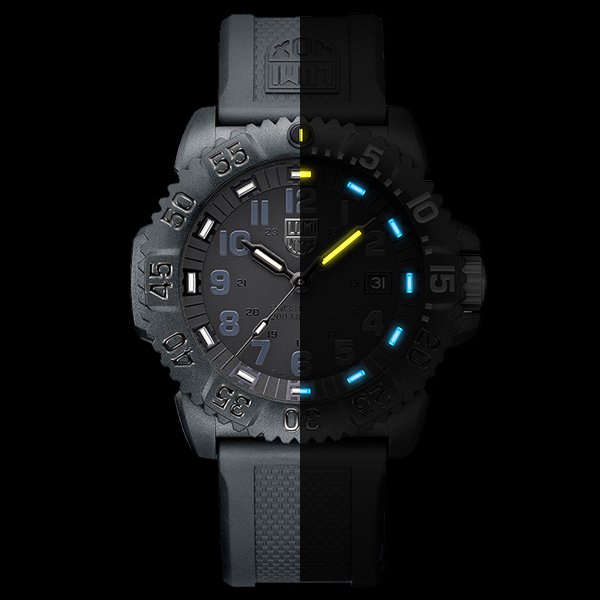 画像4: Luminox Navy Seals Carbonox Black Rubber Colormark 3050 Series XS.3051.GO.NSF
