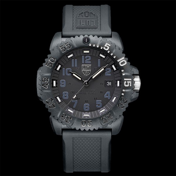 画像5: Luminox Navy Seals Carbonox Black Rubber Colormark 3050 Series XS.3051.GO.NSF