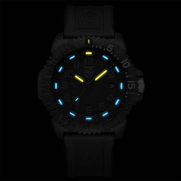 画像6: Luminox Navy Seals Carbonox Black Rubber Colormark 3050 Series XS.3051.GO.NSF