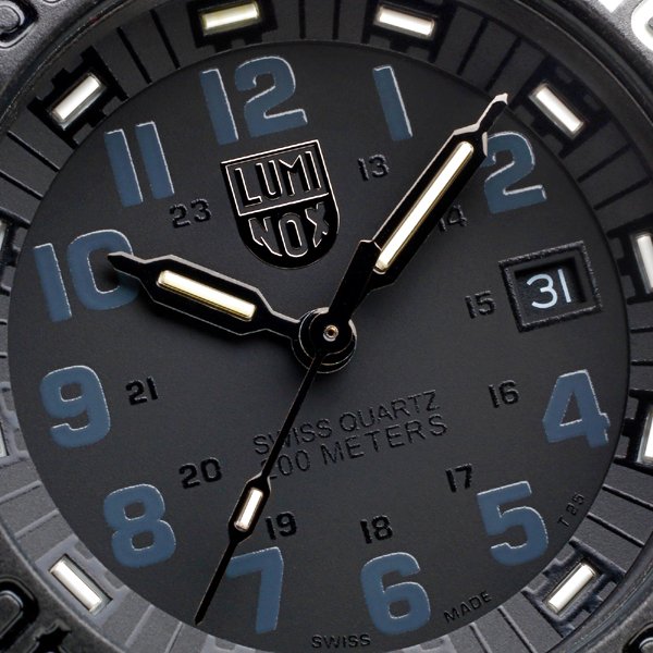 画像8: Luminox Navy Seals Carbonox Black Rubber Colormark 3050 Series XS.3051.GO.NSF