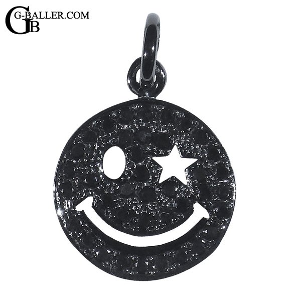 NICOSTAR スマイルペンダント ブラックダイヤ パヴェ