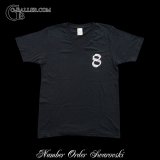 数字 Tシャツ スワロフスキー ナンバー8