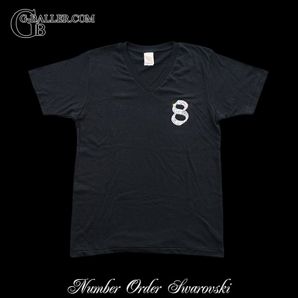 画像1: 数字 Tシャツ スワロフスキー ナンバー8