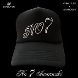 スワロフスキー　キャップ　ナンバー　7　ナンバリング　G-BALLER　オリジナル　スワロキャップ　数字　スワロ CAP