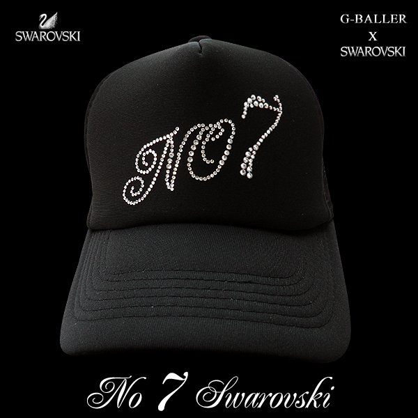 画像1: スワロフスキー　キャップ　ナンバー　7　ナンバリング　G-BALLER　オリジナル　スワロキャップ　数字　スワロ CAP