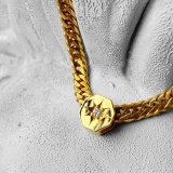 K18 オクタゴン（八角） 喜平ビーズ ペンダント トップ ダイヤモンド 喜平ダイヤモンド 6面 30g-50g（50cm/60cm）用