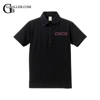 スワロフスキー ポロシャツ COCO ロゴ イニシャル スワロ オーダー
