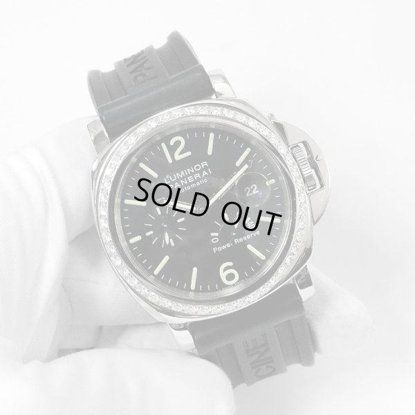 画像1: Panerai Luminor Power Reserve Date Bezel Diamond Rubber Strap