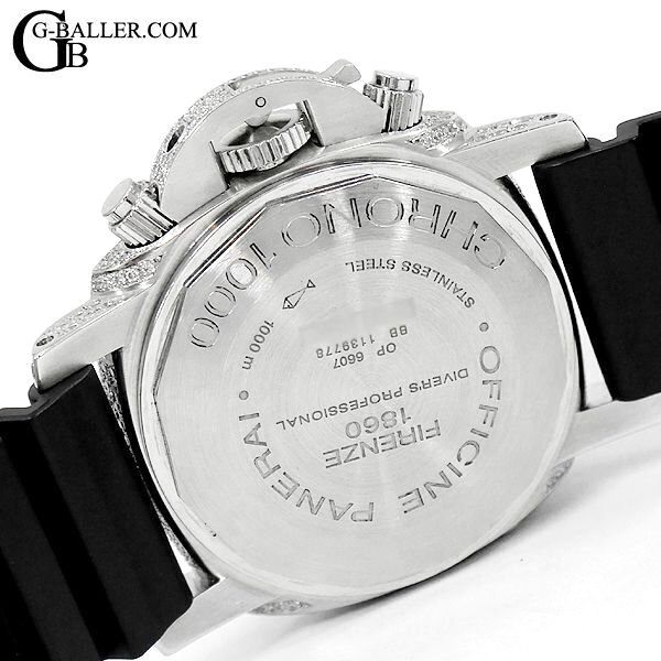 ケース裏にもダイヤ加工を致しました