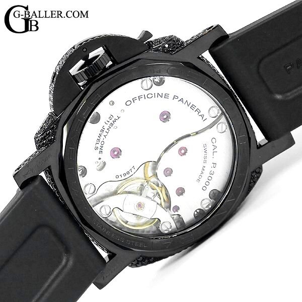 裏蓋もPVDコーティング加工を致しました