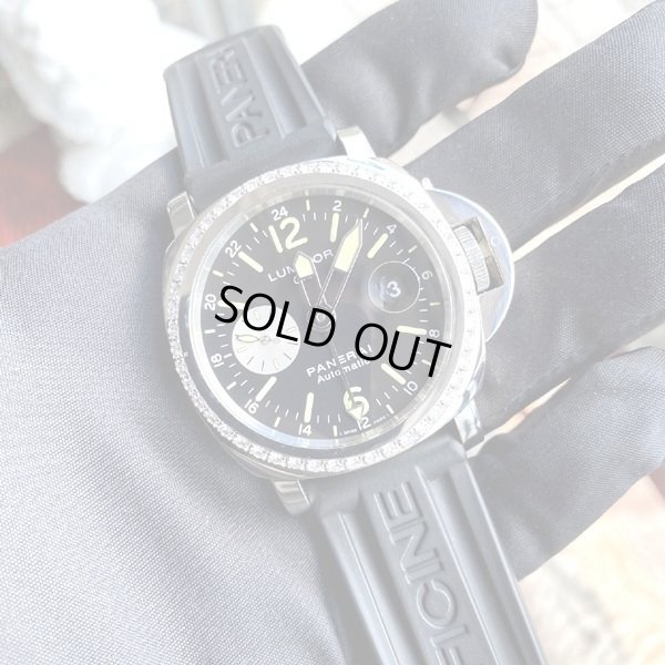 画像8: PANERAI パネライ ルミノールGMT ベゼルダイヤ Dバックル ラバーストラップ