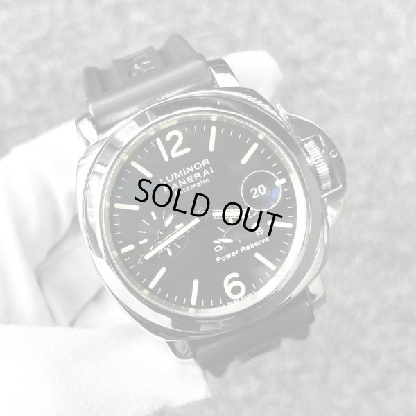 画像1: 【純正ラバーベルト/バックル付】PANERAI パネライ ルミノール パワーリザーブ デイト PAM00090 黒文字盤 ラバーベルト /23617